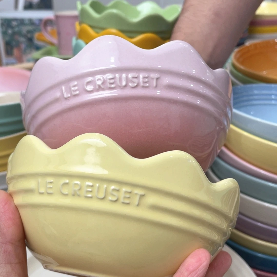 瓷片微瑕2个花边碗