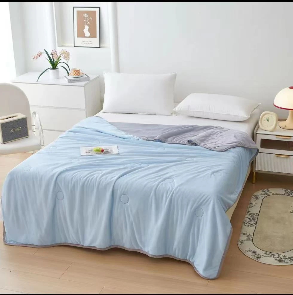 网红爆款凉感丝冰淇淋轻奢风冰丝凉感空调被学生被双人被被子