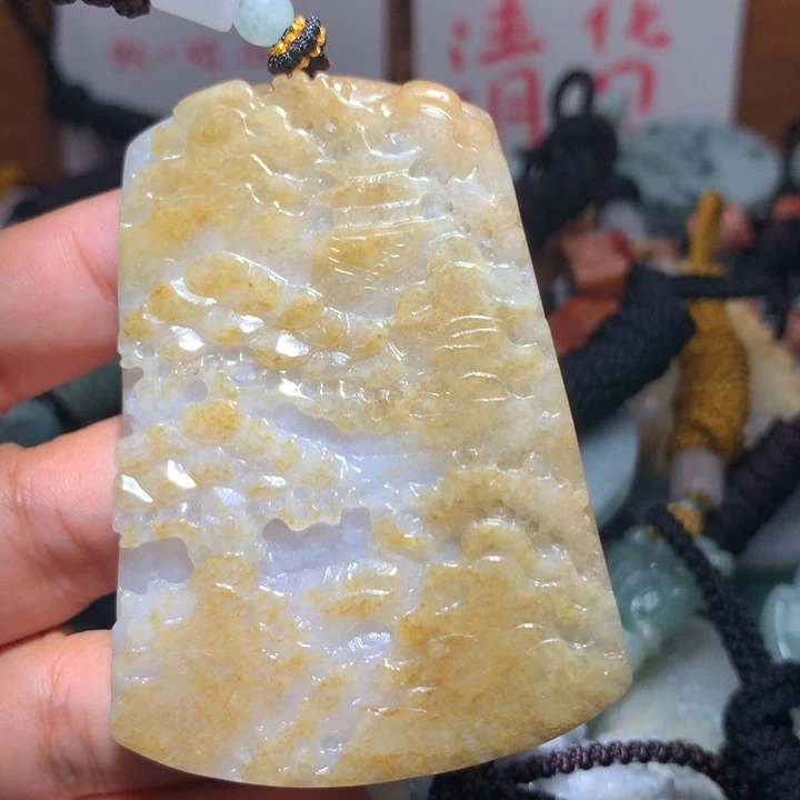 颈饰未镶嵌翡翠保真天然A货翡翠