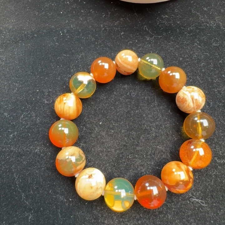 琥珀未镶嵌裸石多宝手串