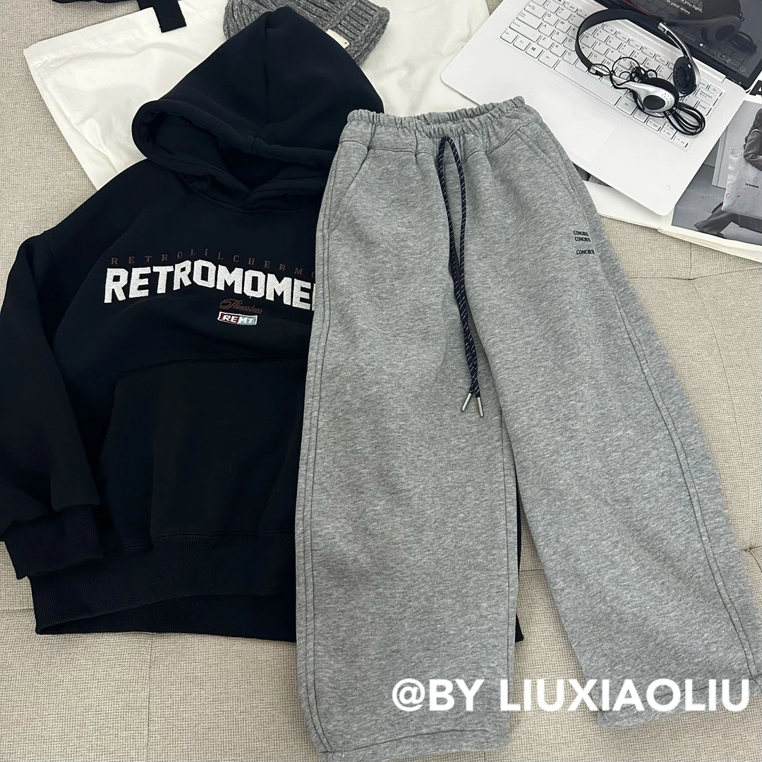 杭州六小六正版BY LIUXIAOLIU秋冬季儿童加绒卫裤 17703