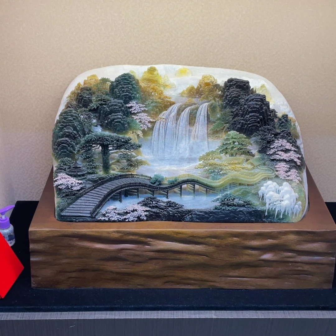 蛇纹石玉未镶嵌摆件