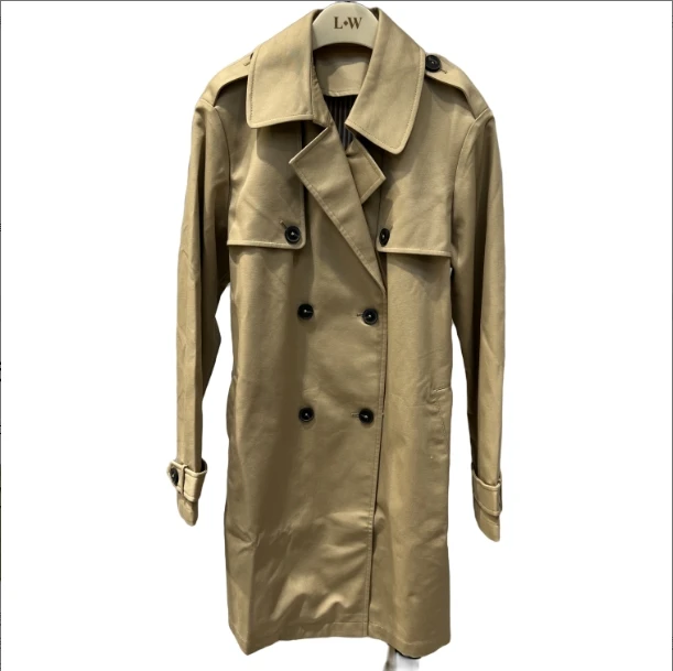 L·W/画而诗秋季新款双排扣中长款风衣LBA51011
