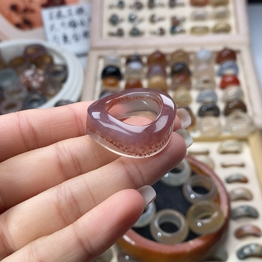 玛瑙/玉髓未镶嵌戒指A 50不退换港20+