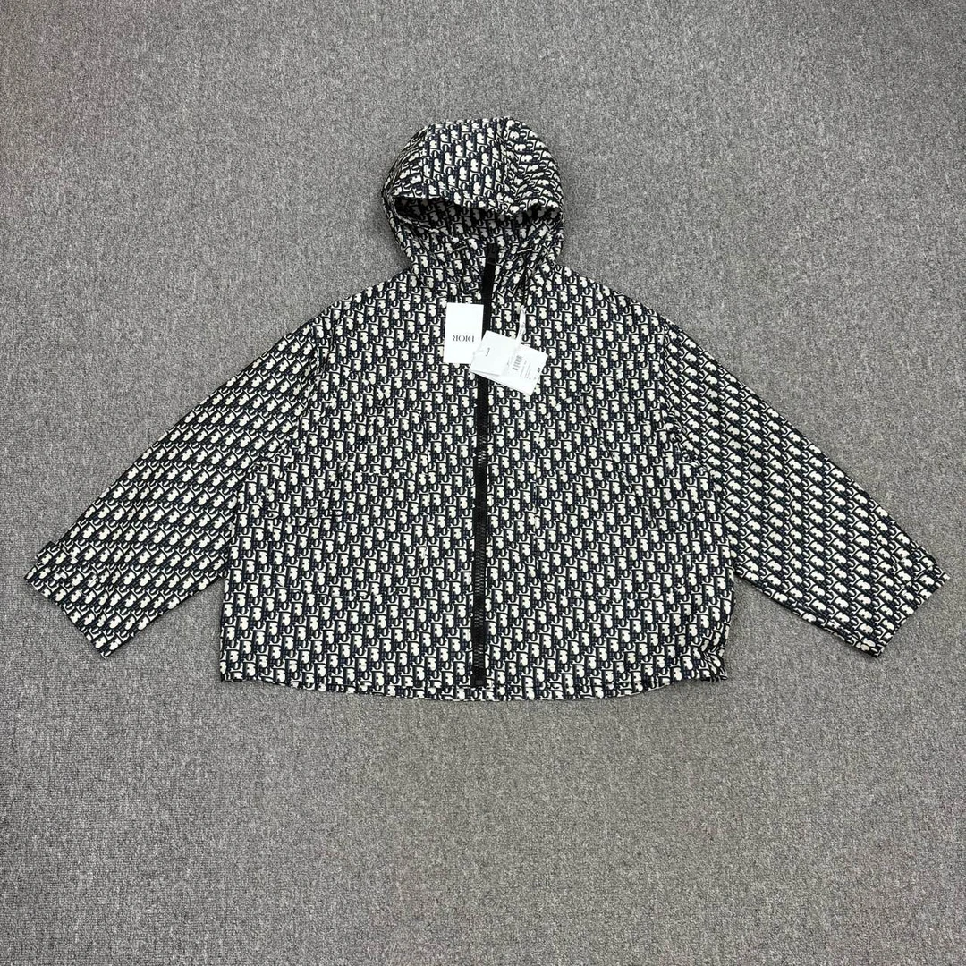 未使用 DIOR/迪奥 13698042 nz 23SS爆款老花满印半拉链冲锋衣S码
