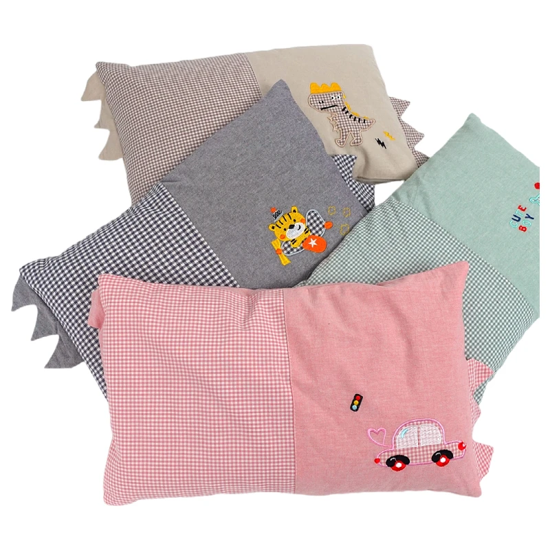 儿童荞麦枕纯棉绣花护颈枕