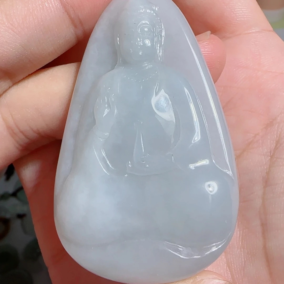 翡翠未镶嵌吊坠(不含链)素衣观音