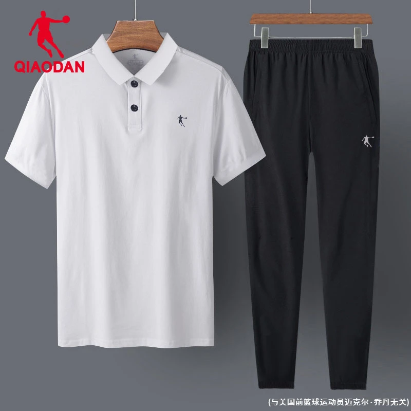 乔丹大码运动服套装秋2025新款速干polo衫宽松爆款速干休闲套装