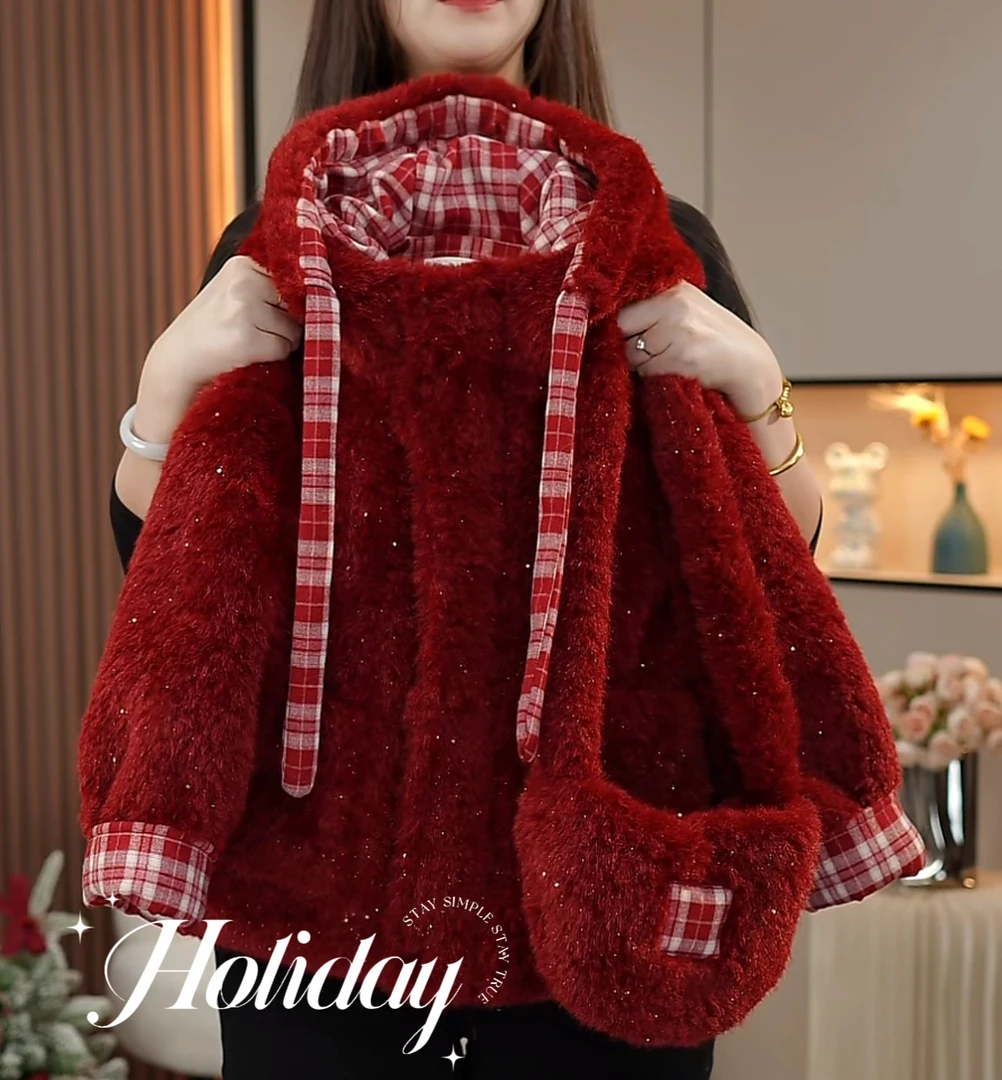 女童外套冬装2025新款中大儿童加绒加厚上衣