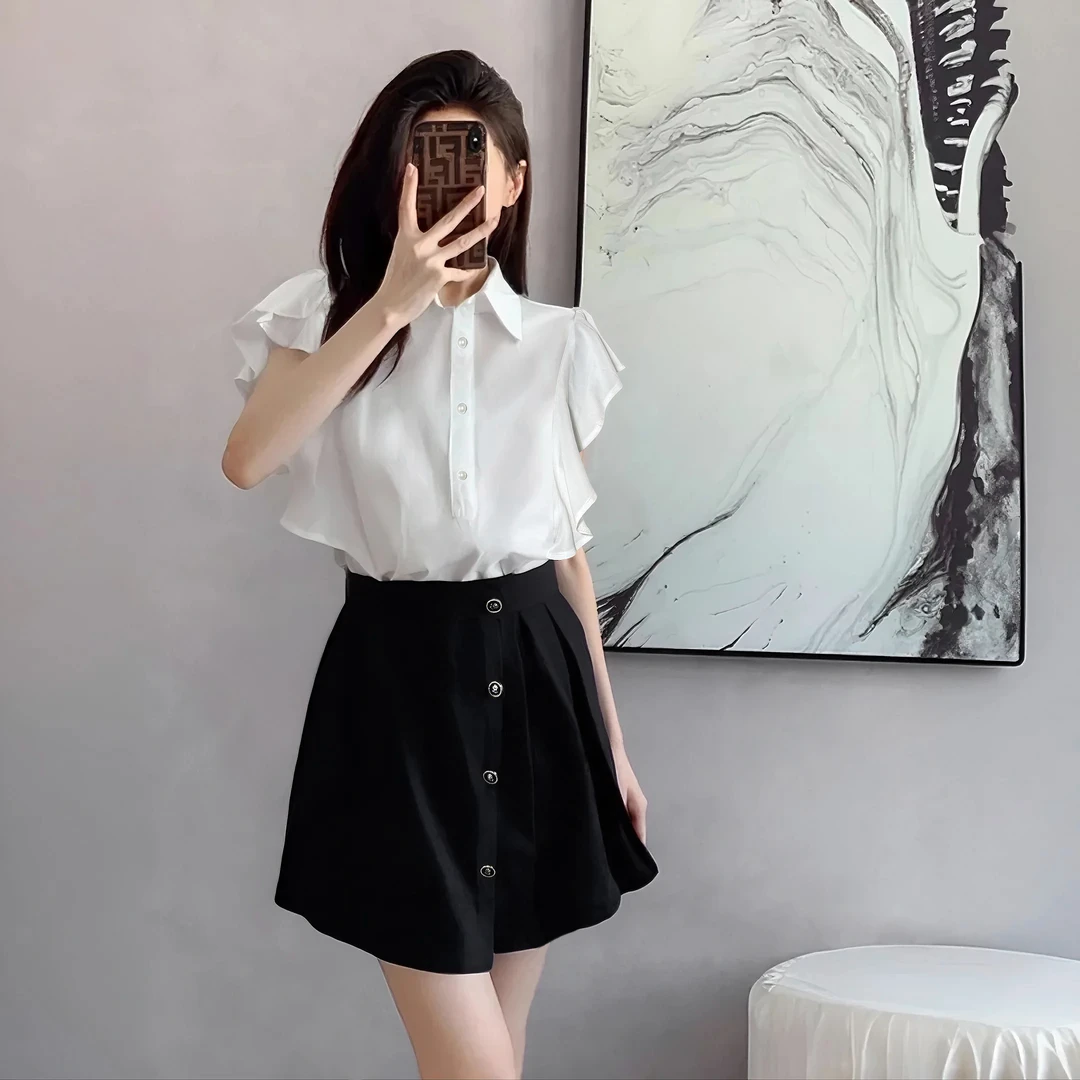 B【两件套】2025新款高级感韩系盐系穿搭轻熟JK制服连衣裙子D3018
