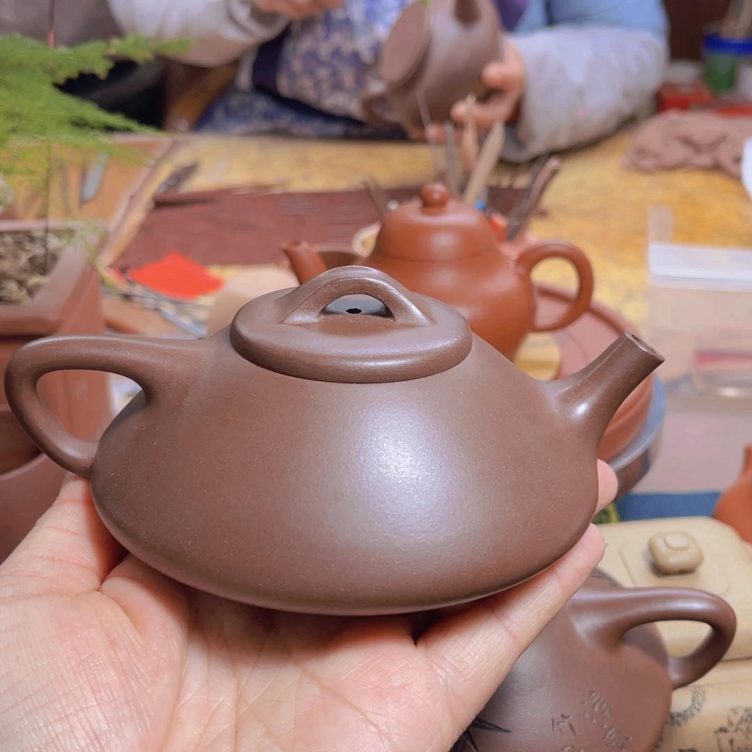 紫砂茶壶合瓢一厂陈腐老紫泥220毫升