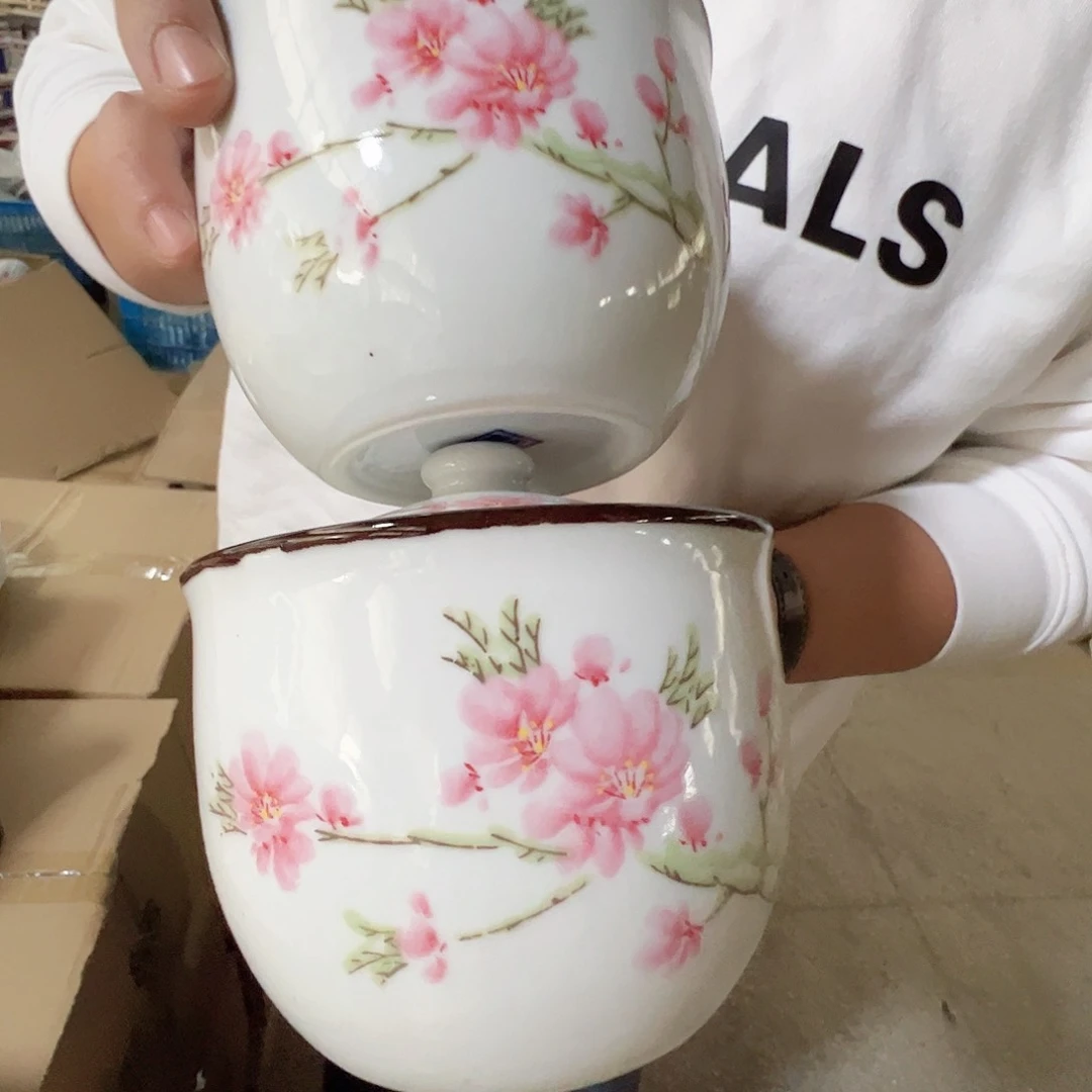 瓷景德镇高温陶瓷炖盅2个