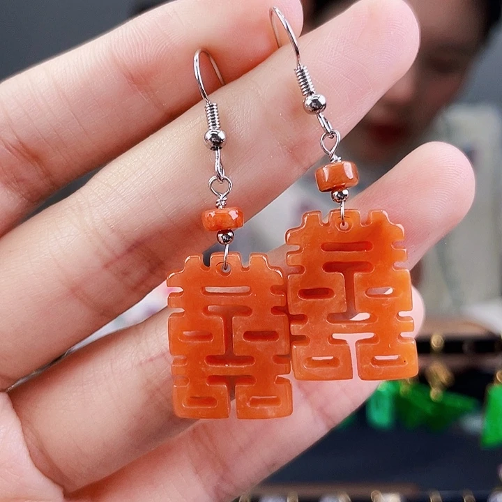 翡翠耳饰未镶嵌饰品