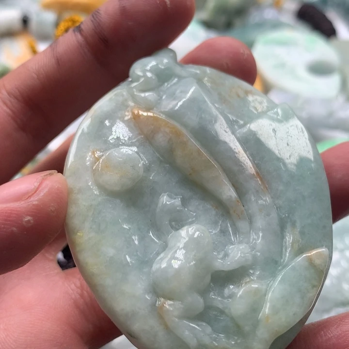 颈饰未镶嵌翡翠保真天然a货翡翠