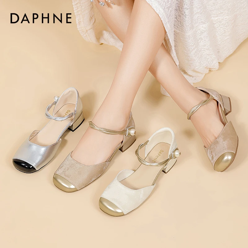 达芙妮新中式包头凉鞋女款2025新款夏季外穿女士女鞋夏款zb