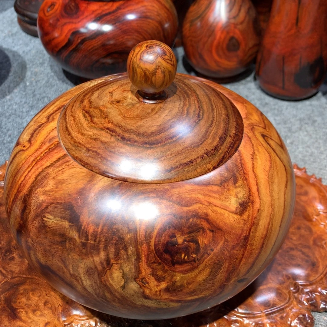 微***尘木越南黄花梨大茶叶罐