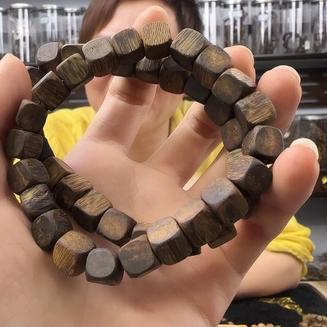 手串沉香奇楠沉香四方珠单圈多样性发一