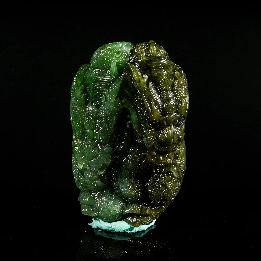 LOT.025和田碧玉龙纹手握/X2815