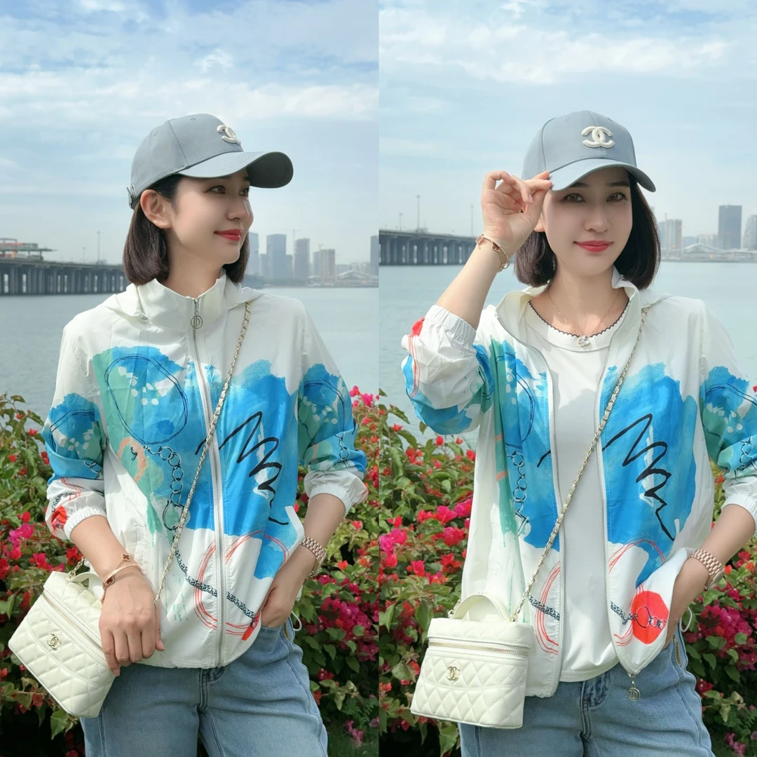 JDND轩羽【爱马防晒】UPF100+帽子可拆卸时尚洋气防晒外套XY25155