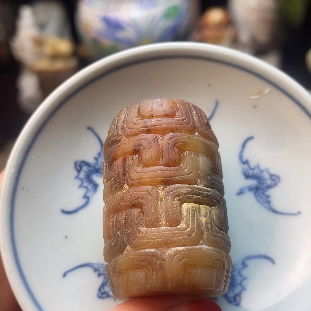 瓷片五福献寿小碟子