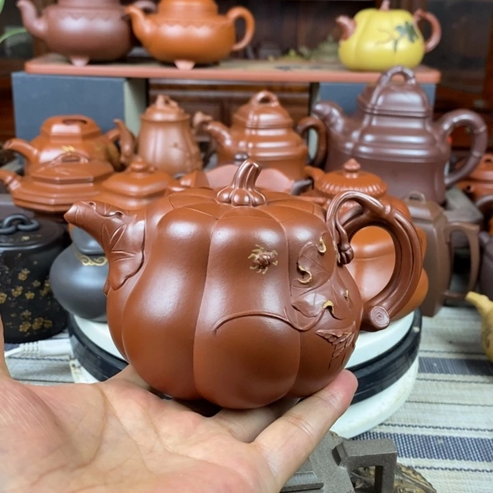 茶壶紫砂南瓜360CC原矿龙血砂特价