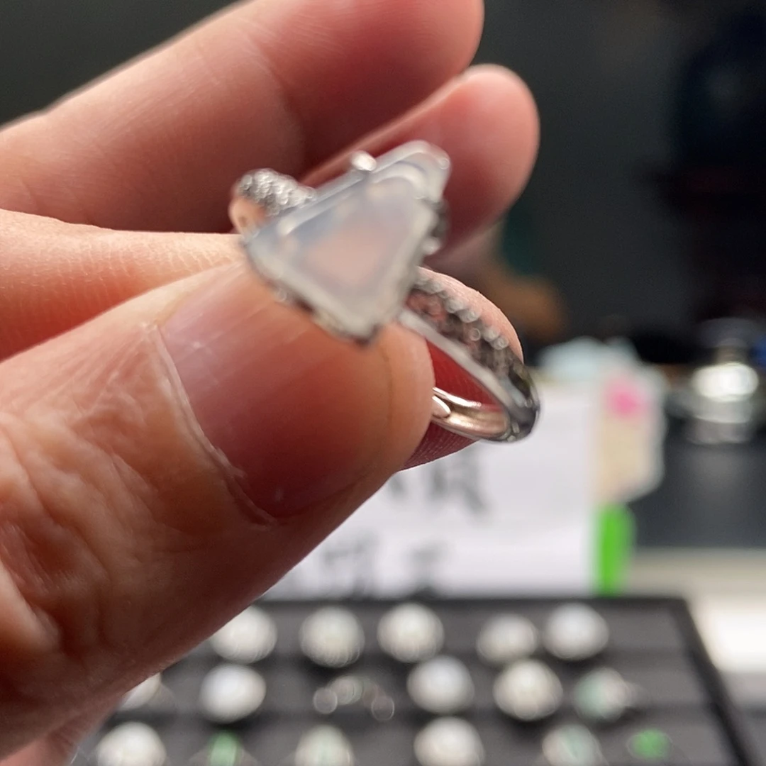 翡翠银S925镶嵌戒指