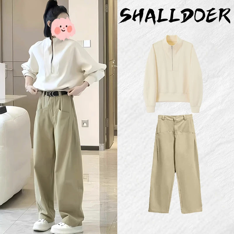 入秋一整套女装2025春秋季老钱风松弛感贵气穿搭慵懒卫衣两件套潮