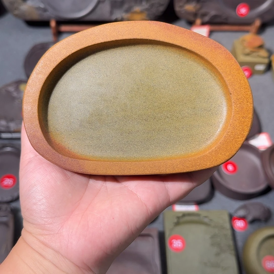 竹***鹤端砚砚台天然原石广东肇庆