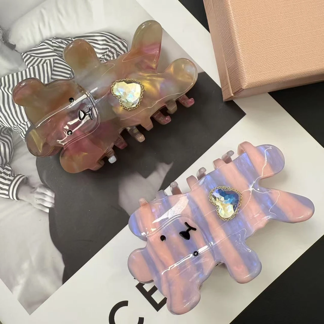 4.0醋酸彩色小熊抓夹