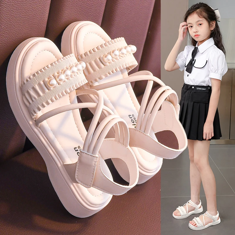 巴拉巴拉童装适用女童凉鞋2025夏季新款小女孩休闲软底沙滩鞋中大