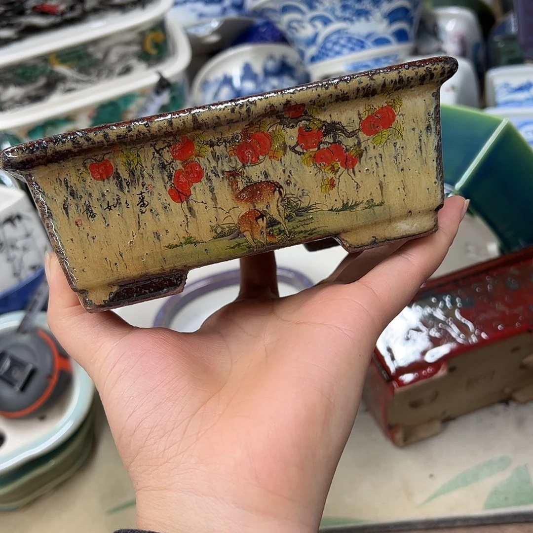 花盆紫砂831号瑕疵15/12/5cm窑变