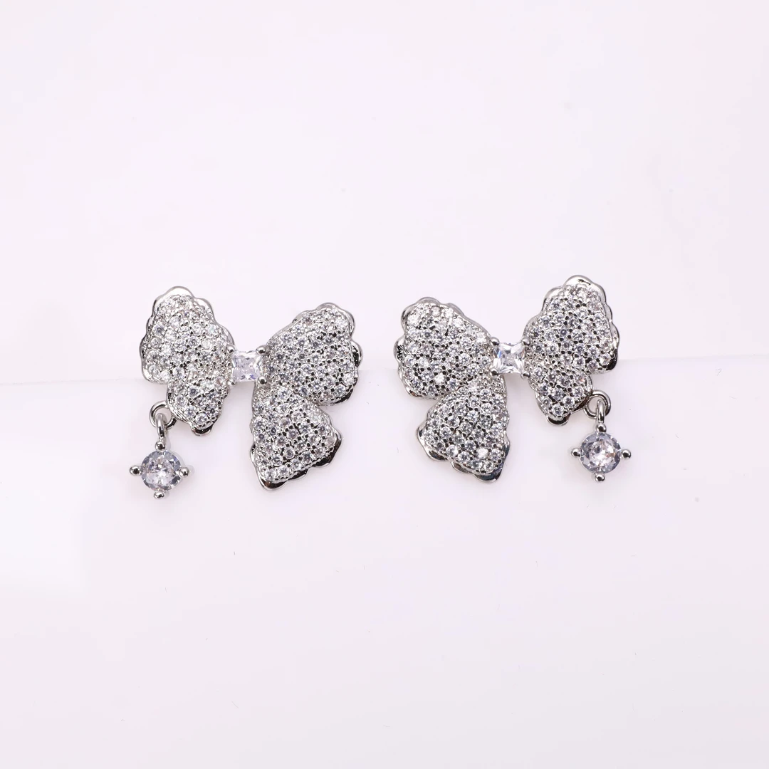 铜合金仿水晶耳饰 AM55XFZC-22796时尚欧美设计师限定蝴蝶耳环