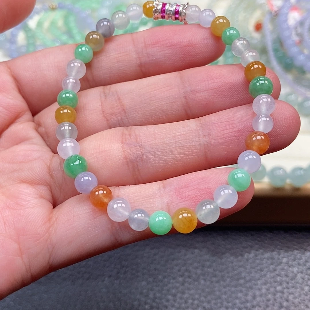 翡翠未镶嵌手链卡5.5
