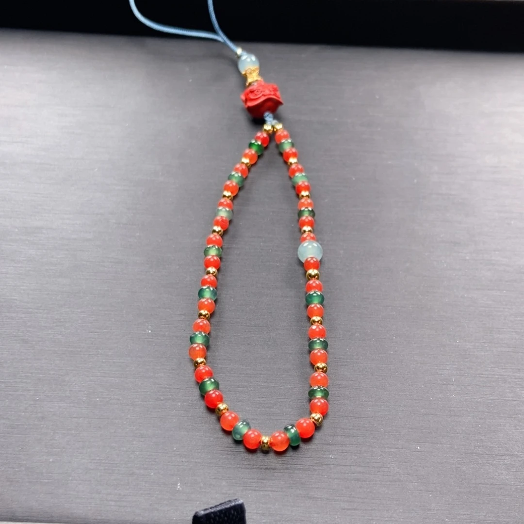 翡翠手链未镶嵌手机挂