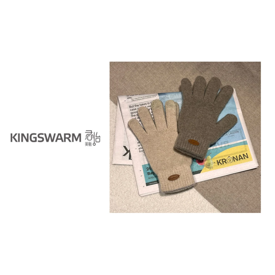 君怡【女士新款羊绒针织手套】100山羊绒