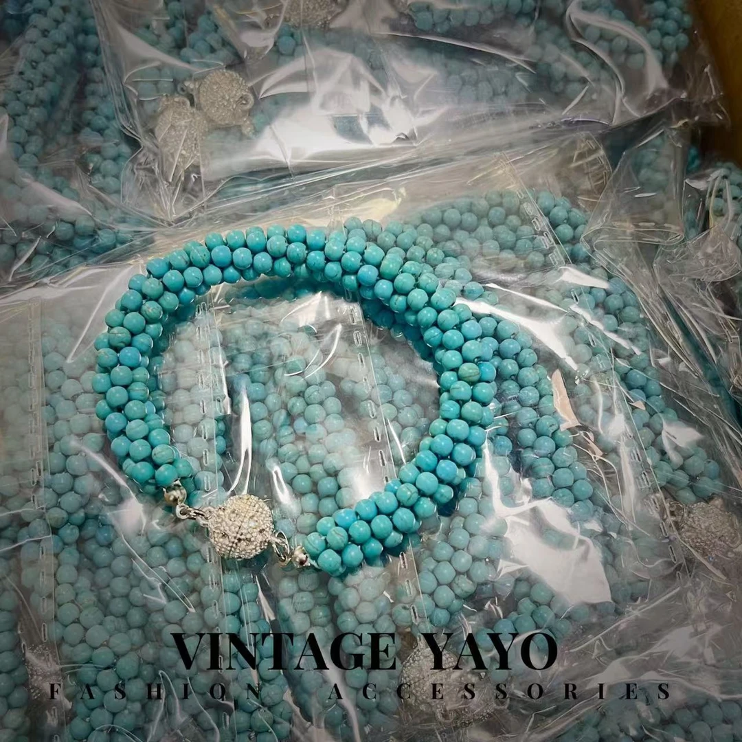 铜合金手链 手工湖北十堰松蓝毛毛手镯20125