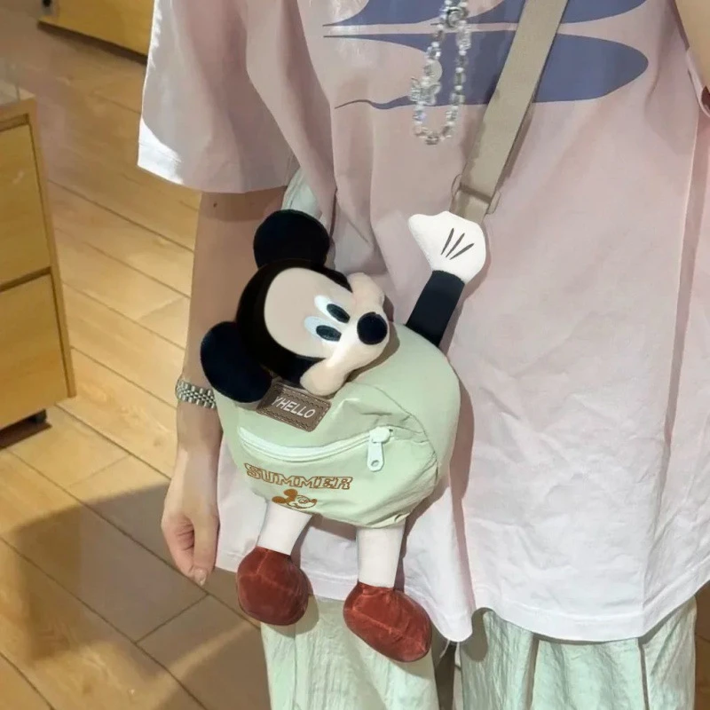 儿童韩版INS高颜值超火小包可爱米奇开心露营卡通斜挎包百搭背包