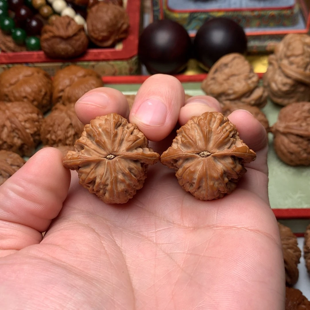 文玩核桃把件-****-36尺全品磨盘狮子头