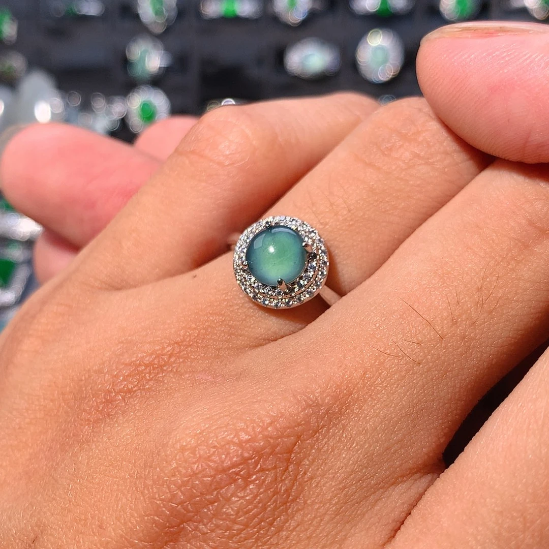 翡翠未镶嵌戒指戒指