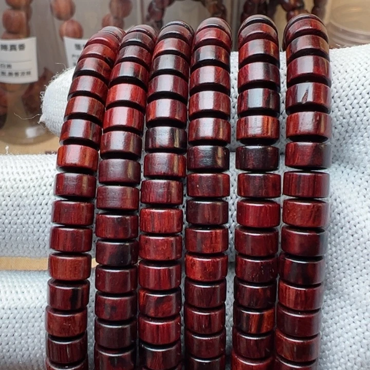 木木本海南红降花梨公药片珠单圈