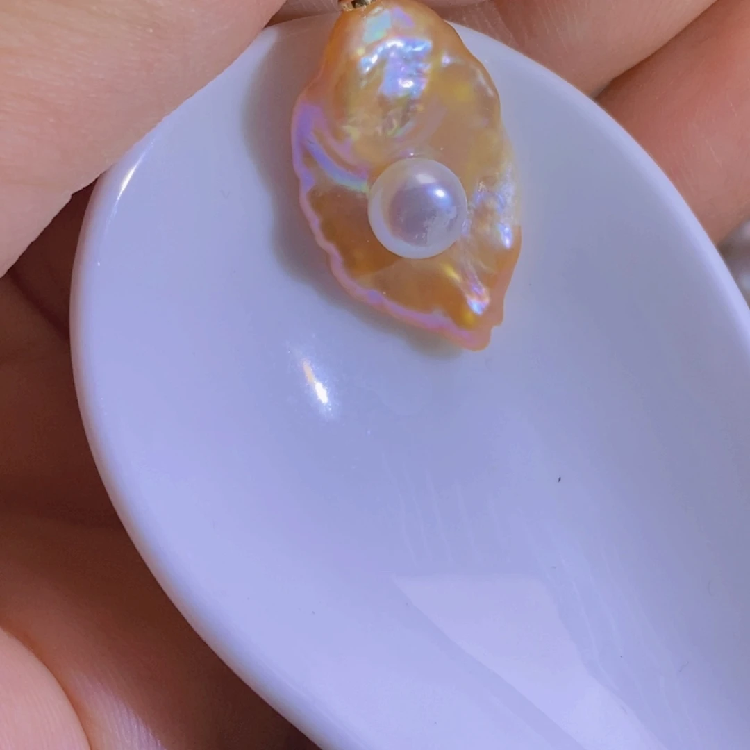 合金淡水珍珠天然淡水珍珠无染色无优化