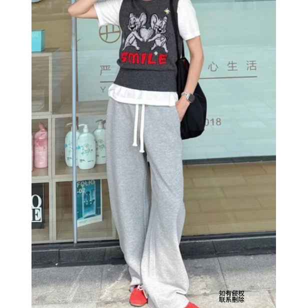 『朱小姐』 新款结构空气层高腰休闲长裤  G324