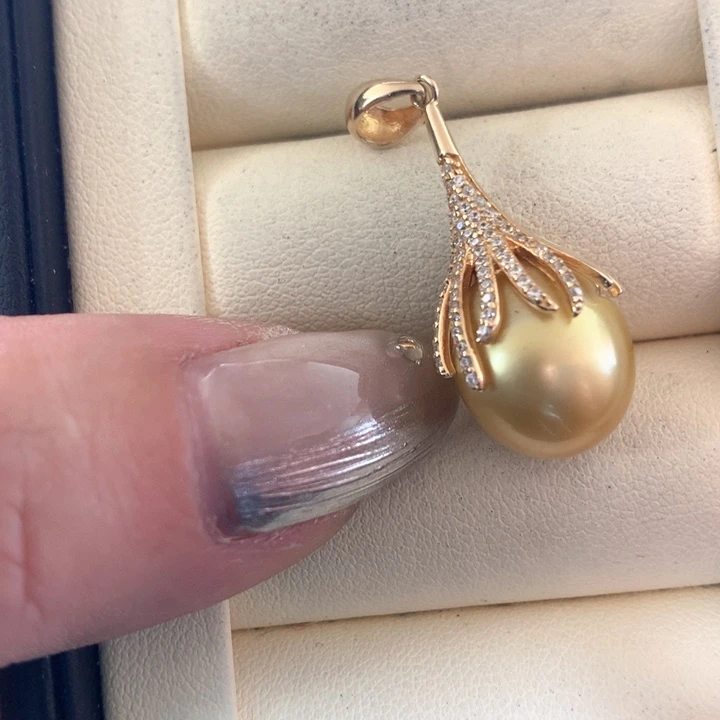 颈饰银S925镶嵌海水珍珠