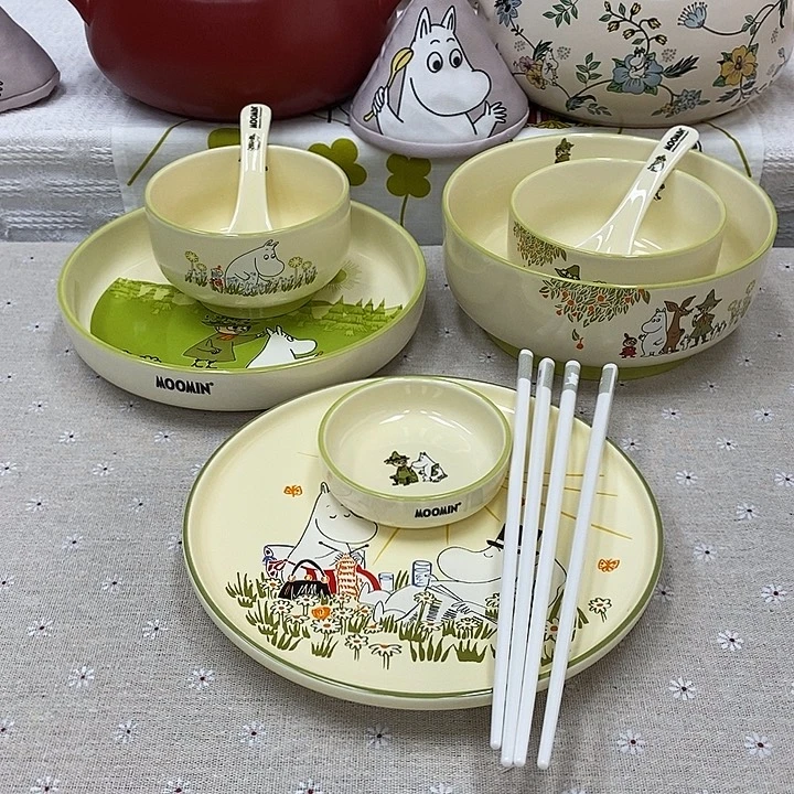 瓷片口径姆明餐具套
