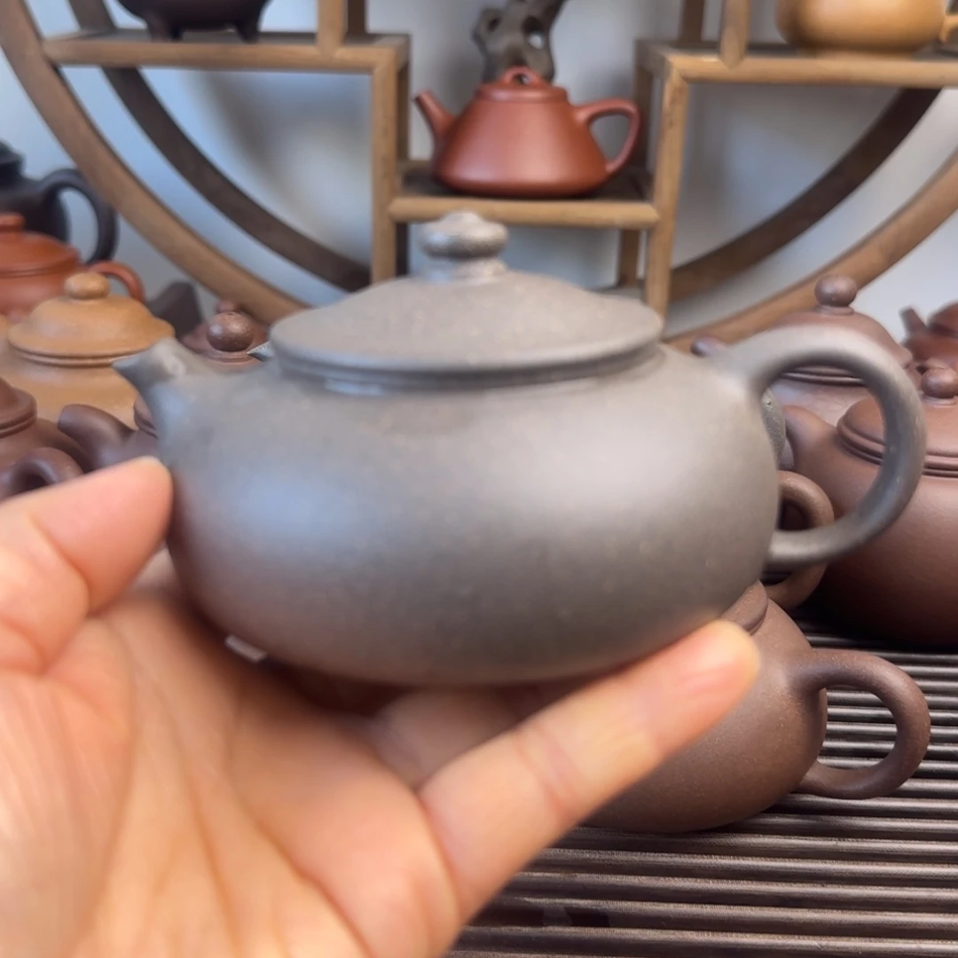 紫砂茶壶230cc寒江青段泥