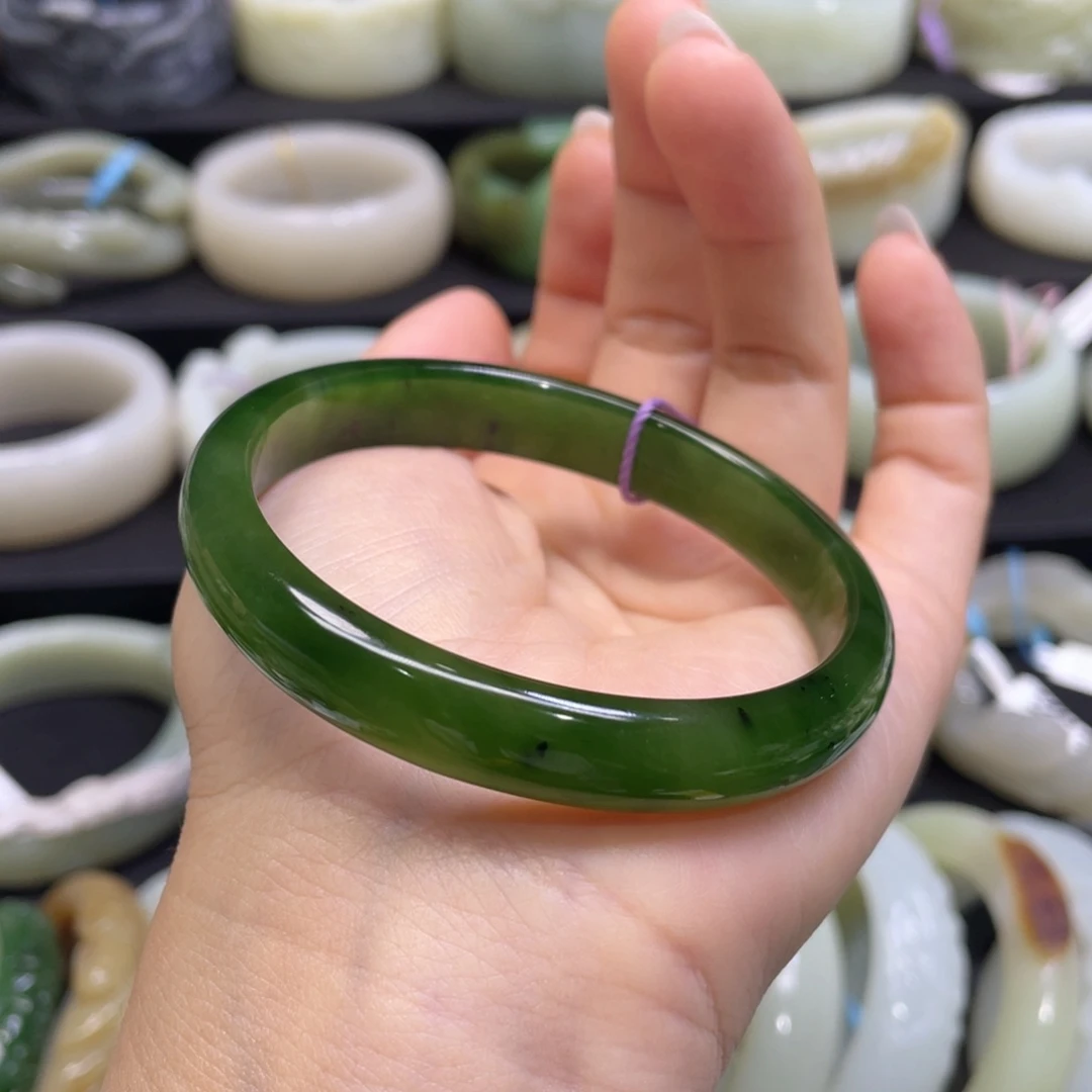 和田玉手镯未镶嵌58