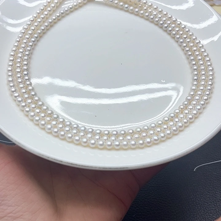 珍珠项链银S925镶嵌淡水珍珠7