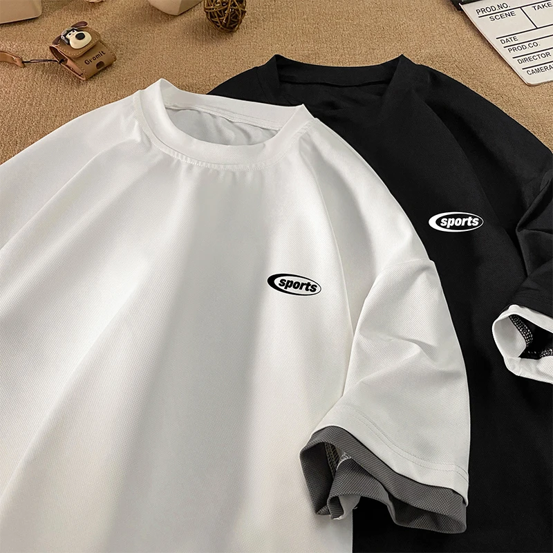 夏季青少年短袖套装男帅气潮流初中高中生薄款宽松运动夏装两件套