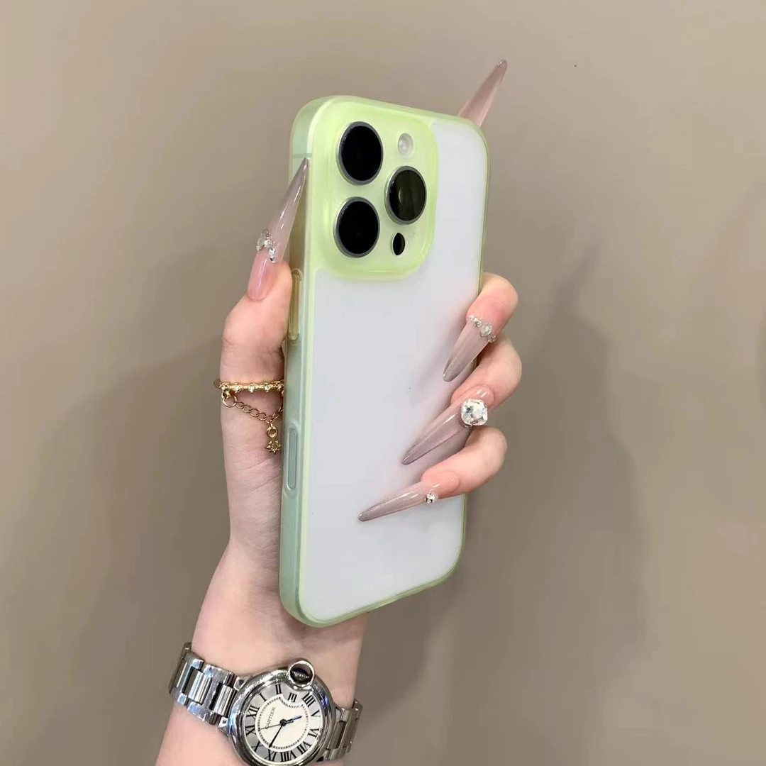 超薄磨砂精孔全包按键软壳适用iPhone16手机壳15pro情侣14简约13