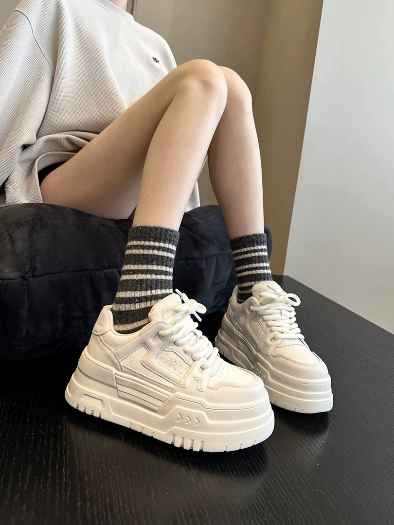 SUSU 【小白鞋】ins时尚百搭厚底板鞋  9057(外65)